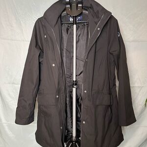 Lands' End Black Hooded Jacket
